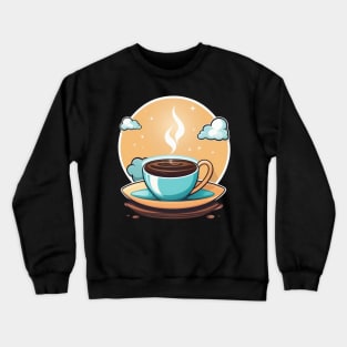 Hot coffee cup with steam Crewneck Sweatshirt